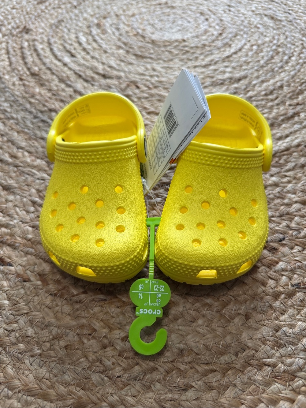 Kids yellow crocs